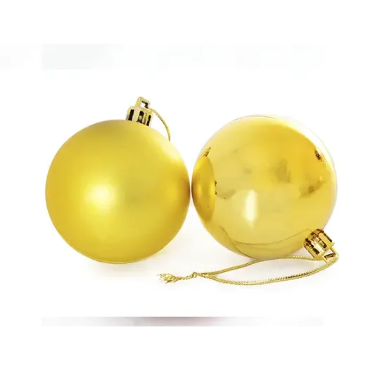 Bola Mista Tubo Dourado Pt 12pcs 5cm Fartex