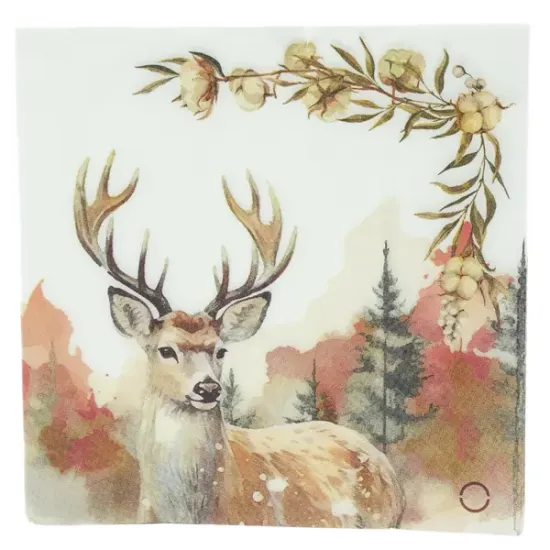 Guardanapo Fls Dupla Rustica C/20 Bege 33x33cm Florarte 