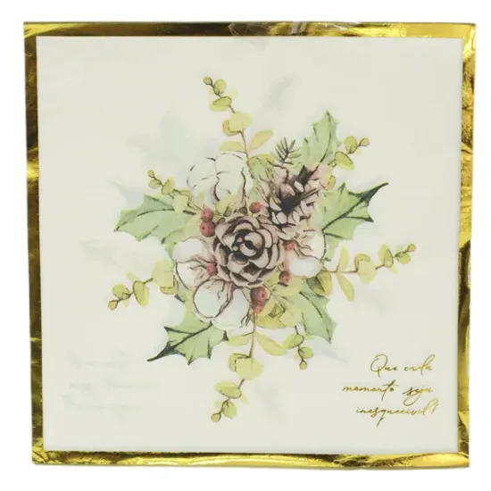 Guardanapo Fls Dupla Natal C/20 Color33x33cm Florarte