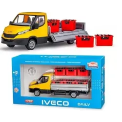 Caminhão Iveco Daily Drop Side 1:30 Com Engradados | Usual Brinquedos