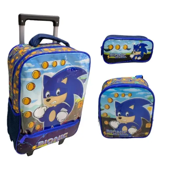 Kit Mochila de Rodinha Bionic Estojo e Lanch 6336