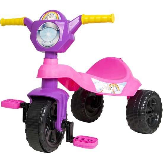 Triciclo Infantil Kendy Kemotoca Unicórnio Rosa E Lilás