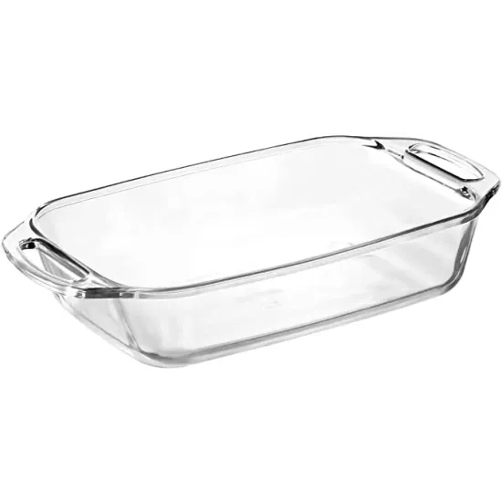 Assadeira Retangular Marinex Seletta 3,5 L Com Tampa – Vidro Temperado