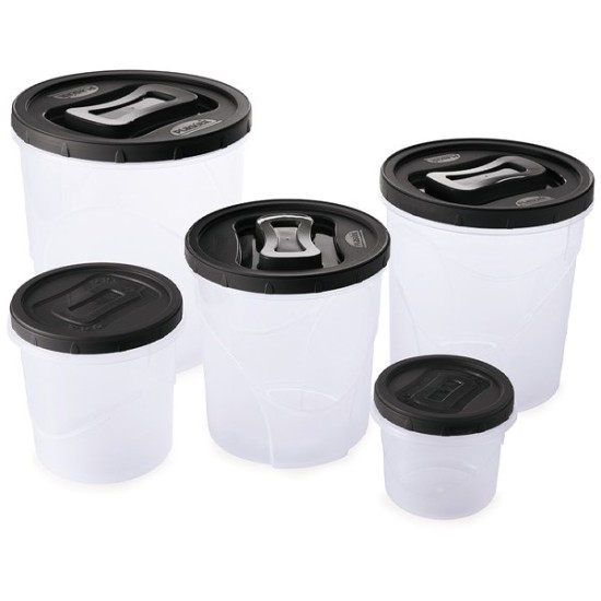 Conjunto Porta Mantimentos Clic Rosca G - 5 peças