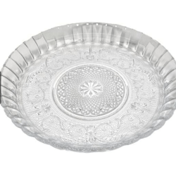 Prato Para Bolo Pequeno De Vidro Transparente Bohemia 30cm