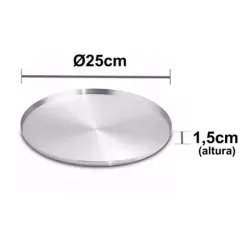 Assadeira De Pizza Em Alumínio 25x1,5cm - Arnix