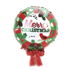 Balao Decorado Feliz Natal 50x64cm Fartex