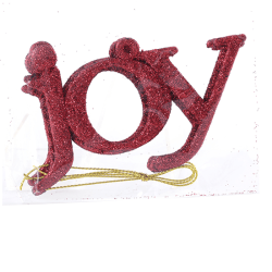 Enfeite Natalino Joy 2 Unidades 10x7cm Fartex