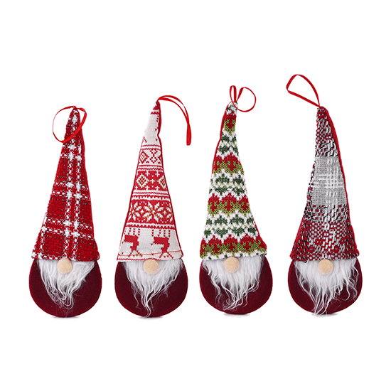 Enfeite Natalino Cabeca Gnomo Gorro Sort 22cm 1 Un Fartex