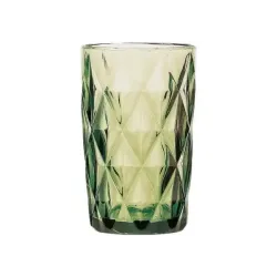 Conjunto Com 6 Copos Altos Em Vidro Diamond Verde 6499 Lyor