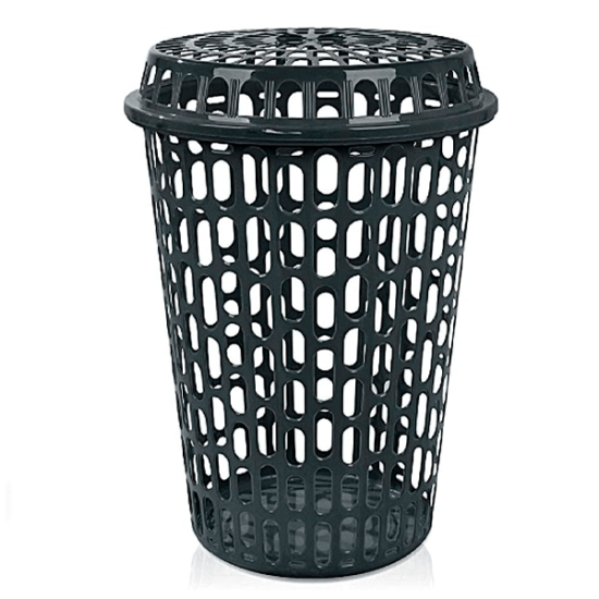 Cesto De Roupas Telado Com Tampa 60 Litros 