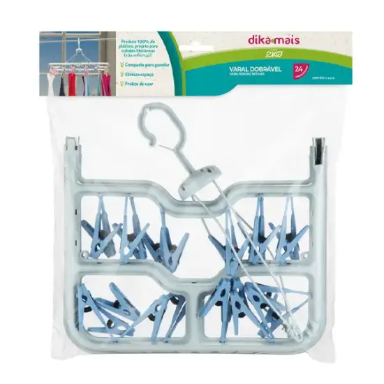 Varal Dobravel 24 Pcs Z Plastic
