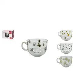 Xicara Suzie Vidro 430ml Rio De Ouro