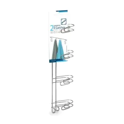 Conjunto Com 2 Suportes Cromado Para Toalha 4 Ganchos
