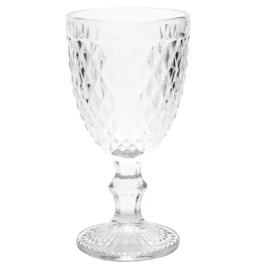 Conjunto 6 Taças de Água de Vidro Bico de Abacaxi 325ml Lyor