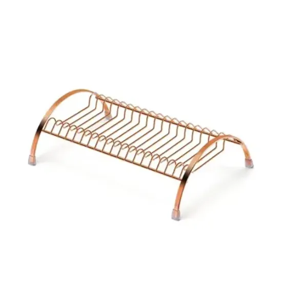 Organizador Seca Pratos Para Armario E Pia Rose Gold 18 Pratos