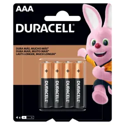 Pilha Alcalina AAA MN 2400B4 Duracell 4 Unidades 1,5V